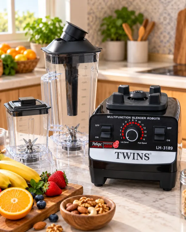 Blender multifonction 2 L + moulin 4500 W — TWINS LH-3189 — Photo 2 sur 3