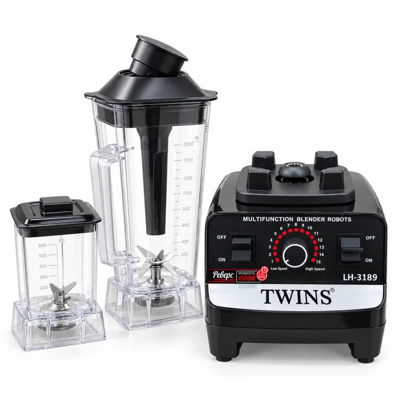 Blender multifonction 2 L + moulin 4500 W — TWINS LH-3189 — Photo 3 sur 3